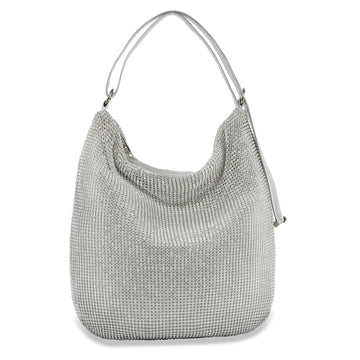Rhinestone Covered Metal Mesh Hobo